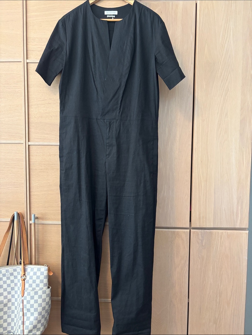 Isabel Marant Etoile Black Short-Sleeve Minimal Jumpsuit size 38 (size 8)